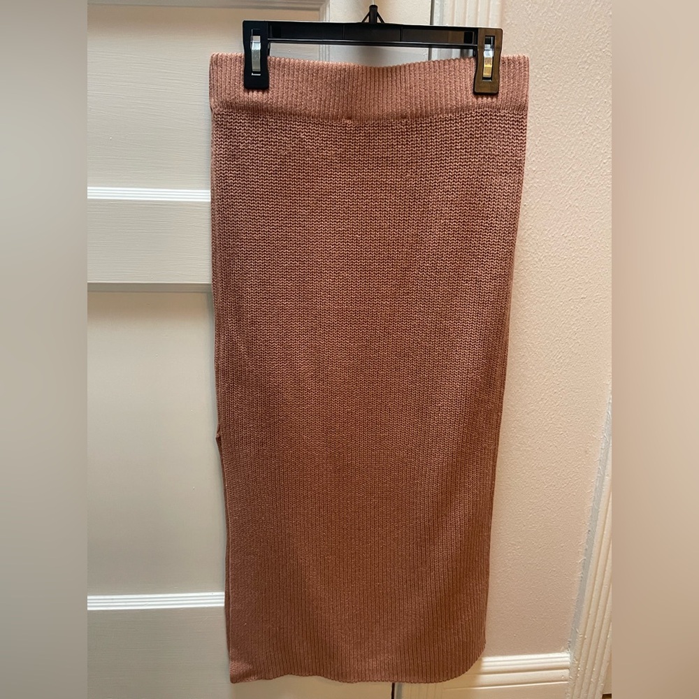 NWT ABERCROMBIE & FITCH Tan Brown Knit Sweater Skirt Women XS - Picture 3 of 8